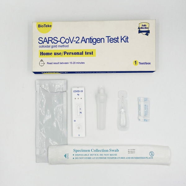test dell'antigene medico della saliva in una fase
