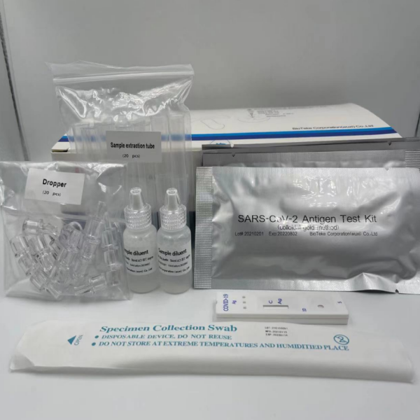 Test domestico rapido basato sull'antigene Kit per il test dell'antigene SARS-CoV-2 (oro colloidale)